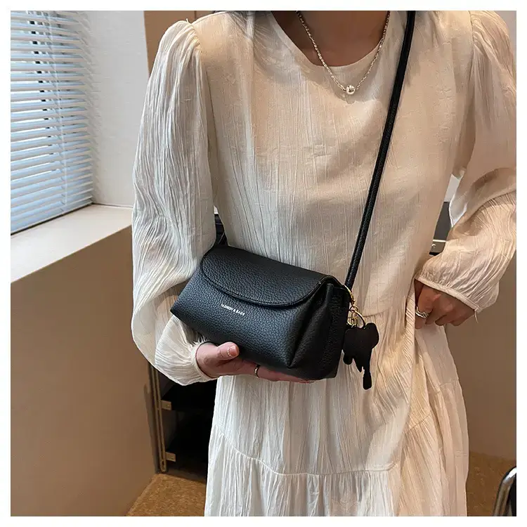 Women's Beige Crossbody Shoulder Bag with Tassel — feature 53