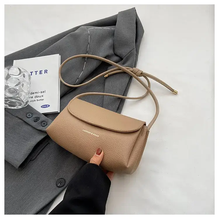 Women's Beige Crossbody Shoulder Bag with Tassel — feature 60