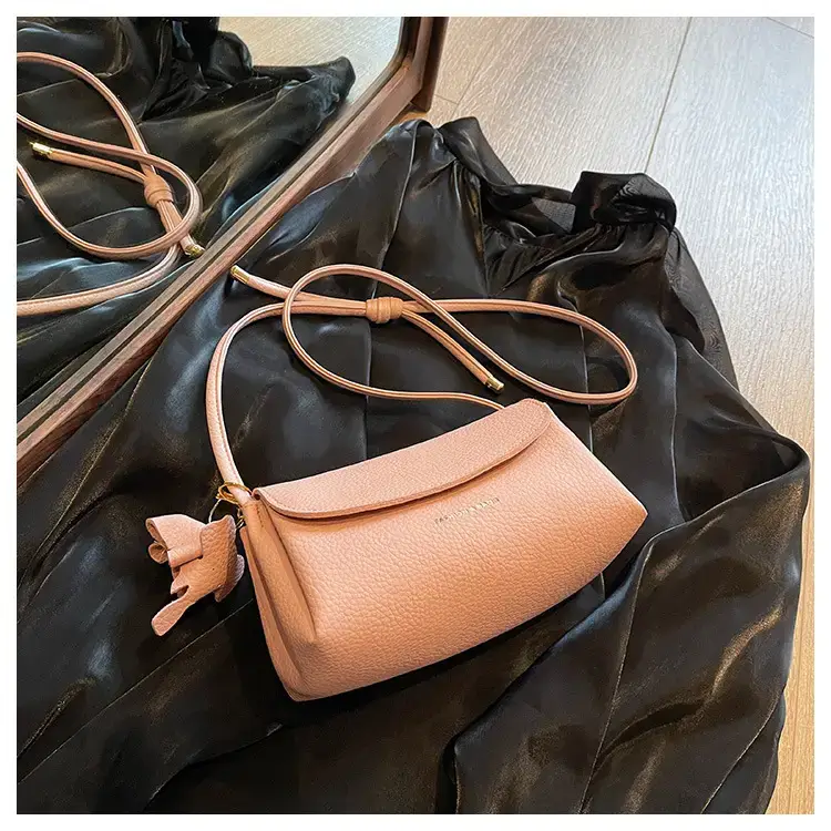 Women's Beige Crossbody Shoulder Bag with Tassel — feature 62