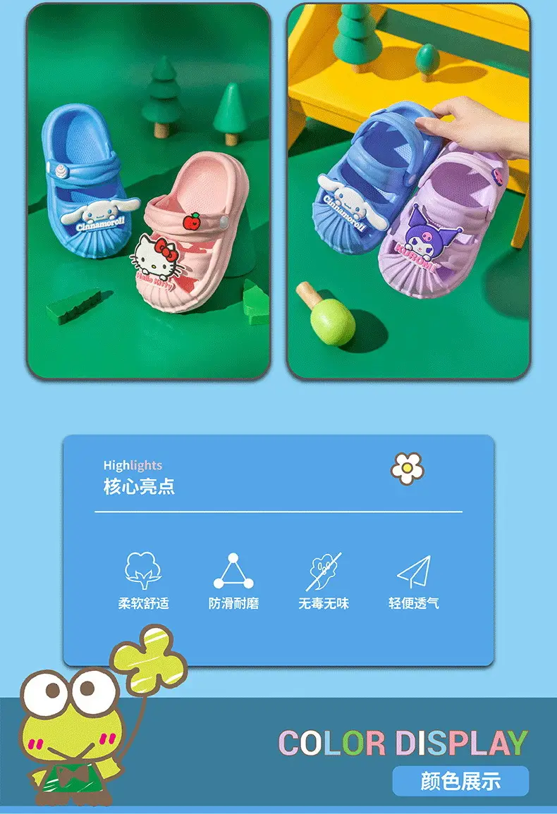 Dropshipping Sanrio Children's Sandals, Cinnamon Dog, Hello Kitty, Cute Cartoon Girls' Lightweight Non-Slip Sandals — feature 3