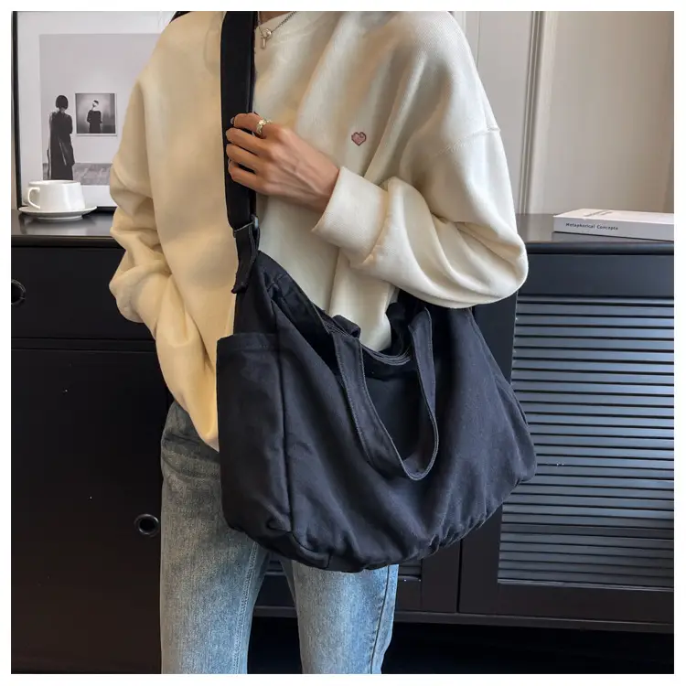 Large Canvas Commuter Bag for Women Tan — feature 16