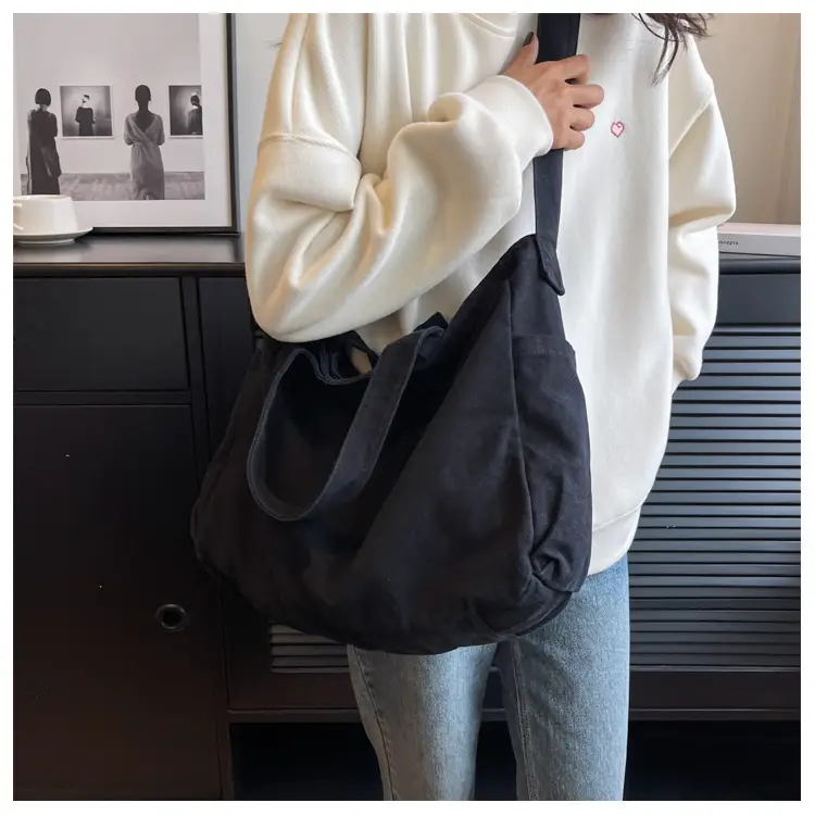 Large Canvas Commuter Bag for Women Tan — feature 17