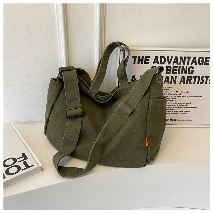 Large Canvas Commuter Bag for Women Tan — feature 20