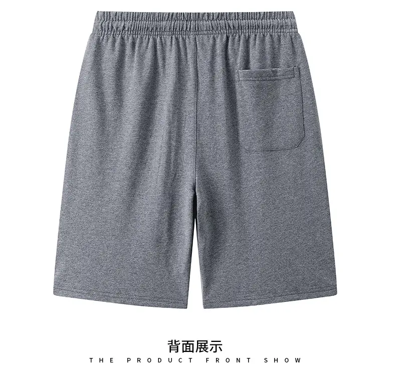 Men Navy Blue Loose Cotton Shorts Summer Casual — feature 11