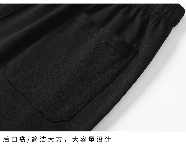 Men Navy Blue Loose Cotton Shorts Summer Casual — feature 16