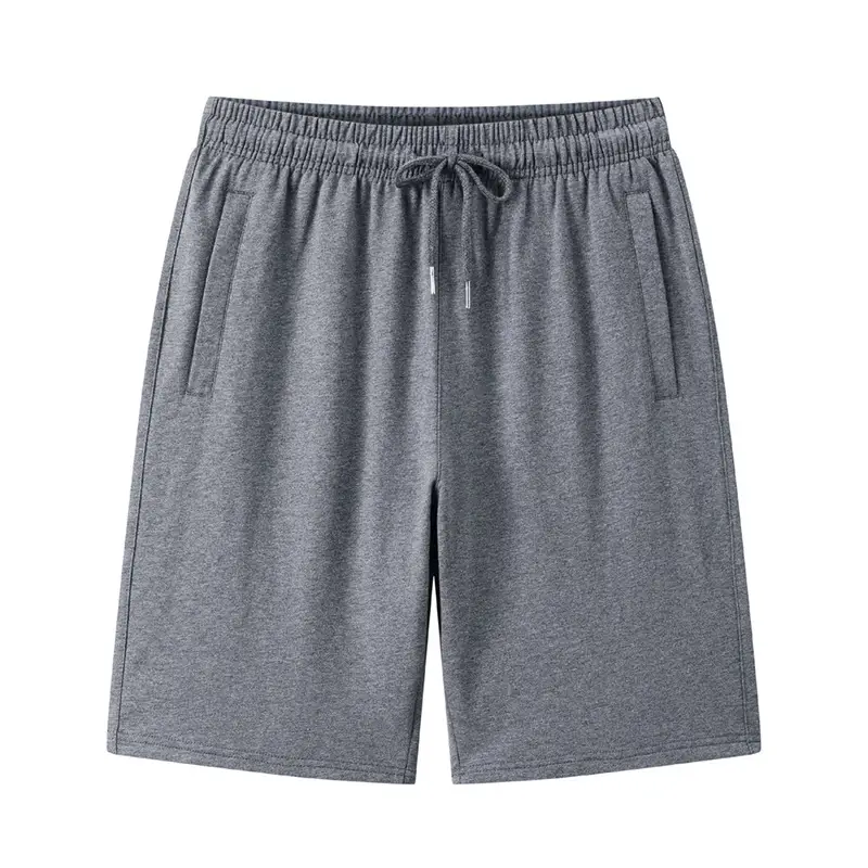 Men Navy Blue Loose Cotton Shorts Summer Casual - Image 3