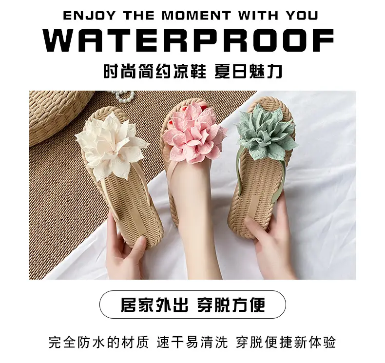 Women's Floral Flip Flops for Summer Beach Wear — feature 1