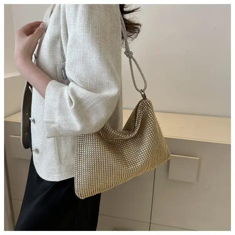 2023 Rhinestone Women's Shoulder Bag with Zipper Closure — feature 10