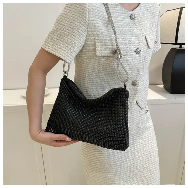 2023 Rhinestone Women's Shoulder Bag with Zipper Closure — feature 11