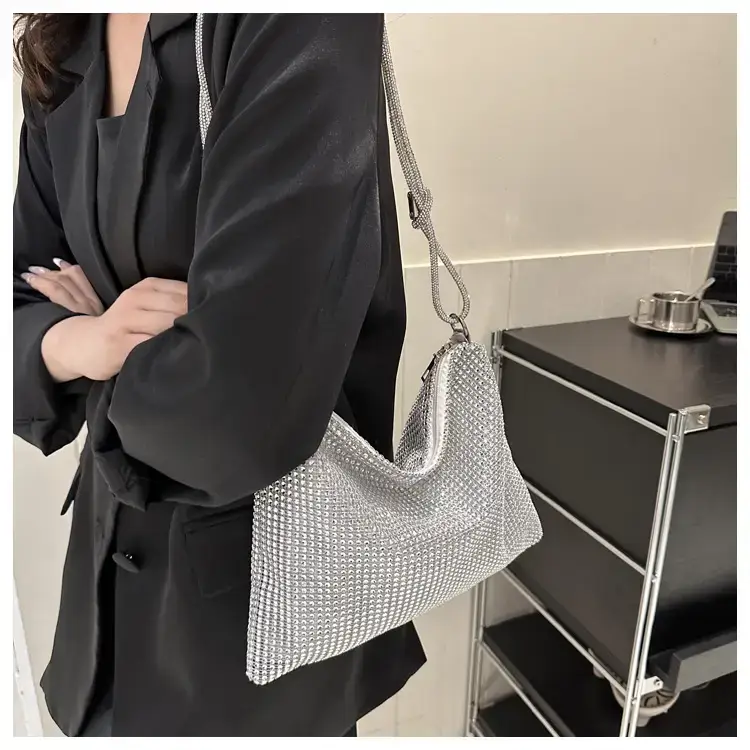 2023 Rhinestone Women's Shoulder Bag with Zipper Closure — feature 15
