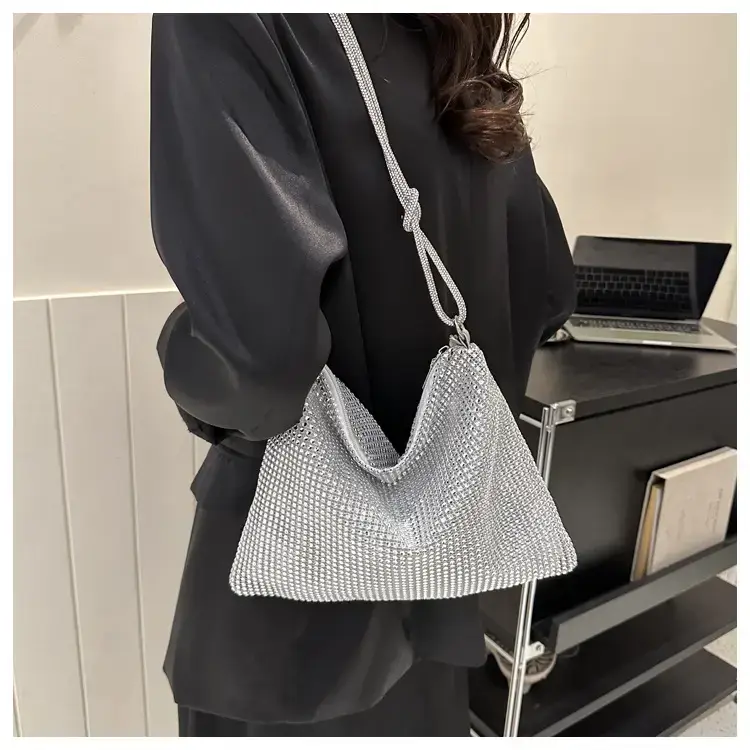 2023 Rhinestone Women's Shoulder Bag with Zipper Closure — feature 16