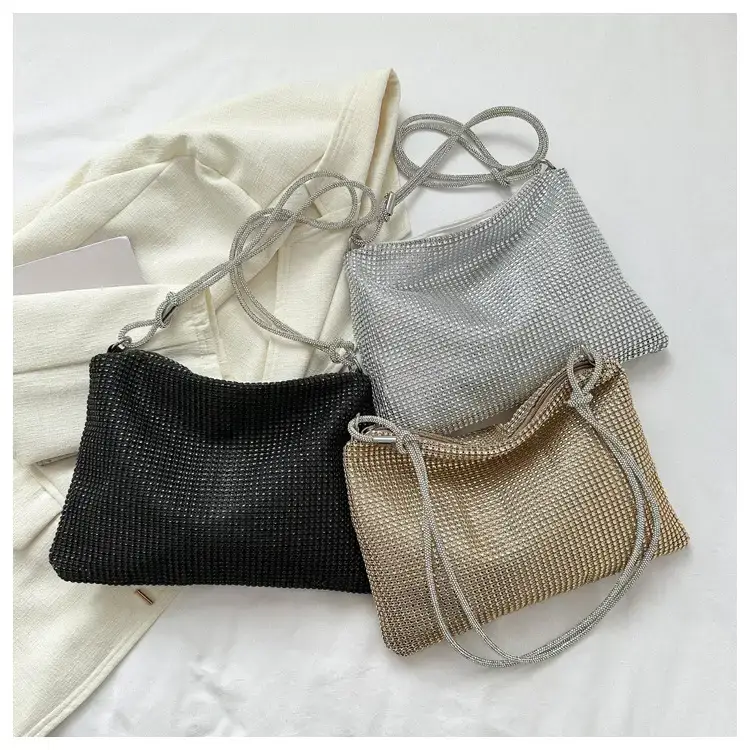 2023 Rhinestone Women's Shoulder Bag with Zipper Closure — feature 20