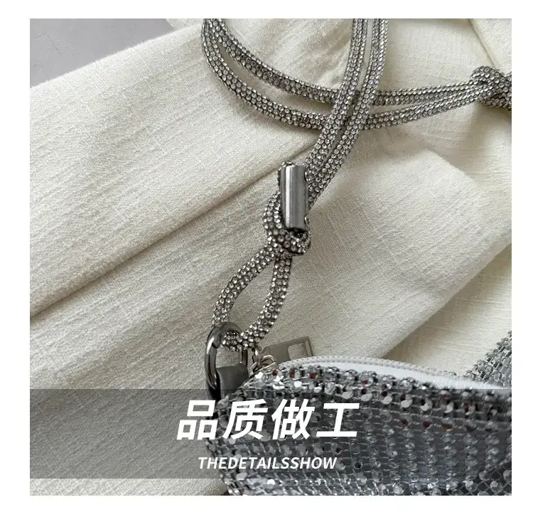 2023 Rhinestone Women's Shoulder Bag with Zipper Closure — feature 4