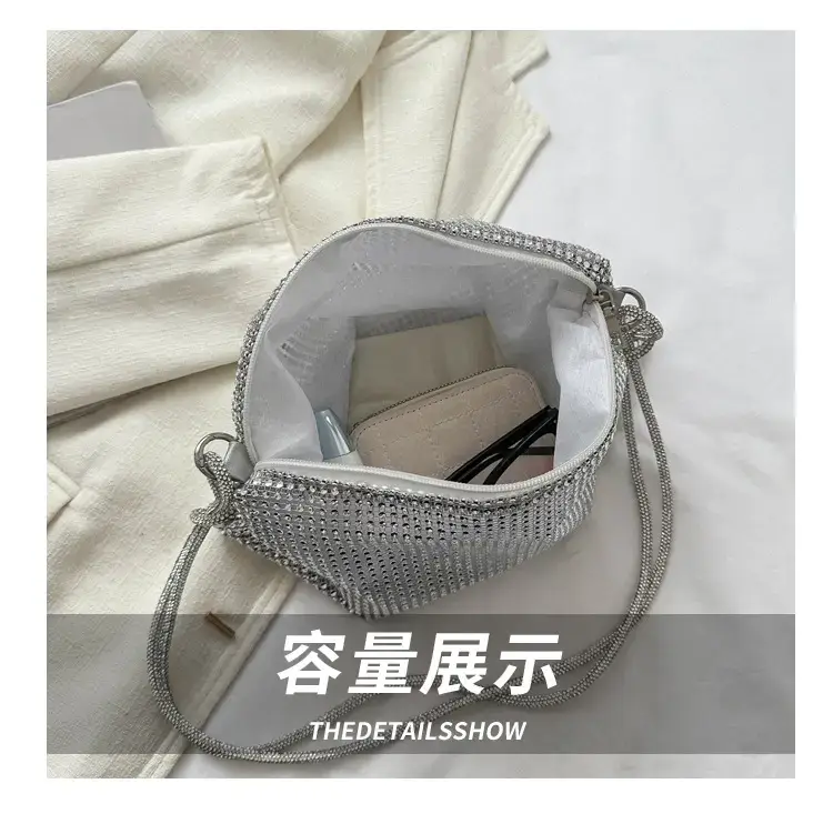 2023 Rhinestone Women's Shoulder Bag with Zipper Closure — feature 6