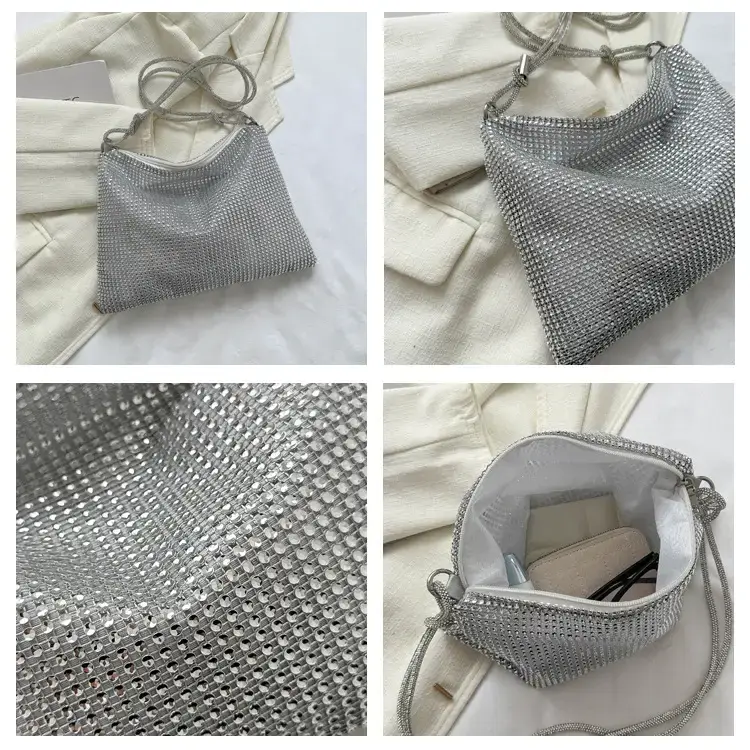 2023 Rhinestone Women's Shoulder Bag with Zipper Closure — feature 7