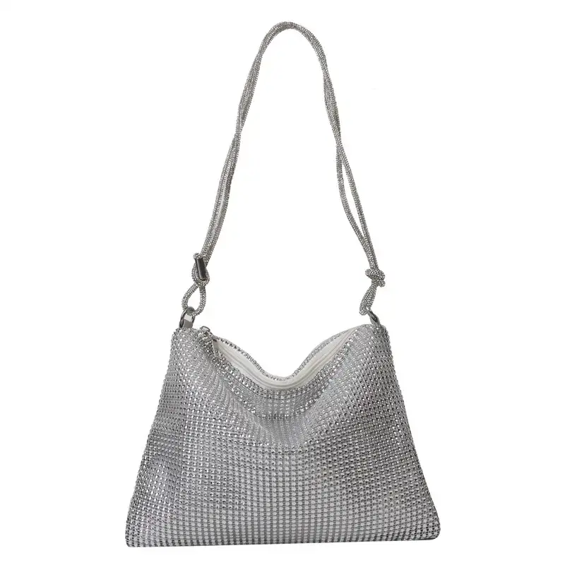 2023 Rhinestone Women's Shoulder Bag with Zipper Closure - Image 2