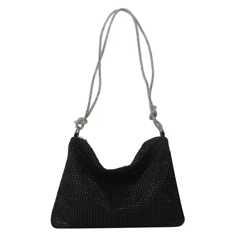 2023 Rhinestone Women's Shoulder Bag with Zipper Closure - Image 3