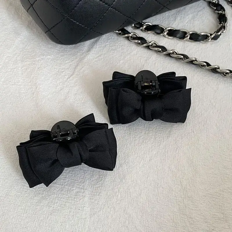 Black Bow Princess Hair Clip for Women - Image 3