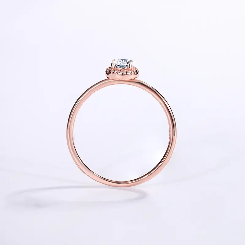 Mosan Diamond Ring Gold Plated Women's Fashion - Image 5