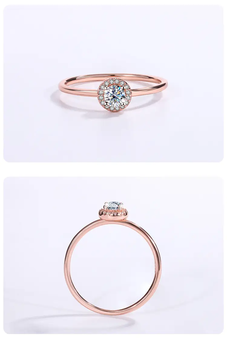 Mosan Diamond Ring Gold Plated Women's Fashion — feature 3