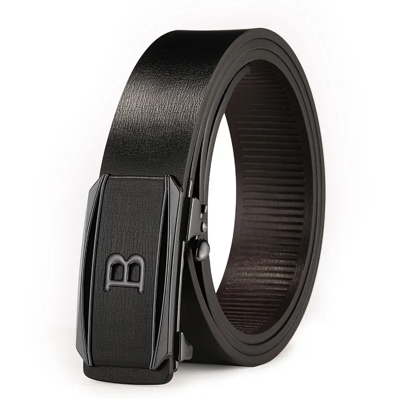 Men's Brown Cowhide Belt with Gold Plated Buckle