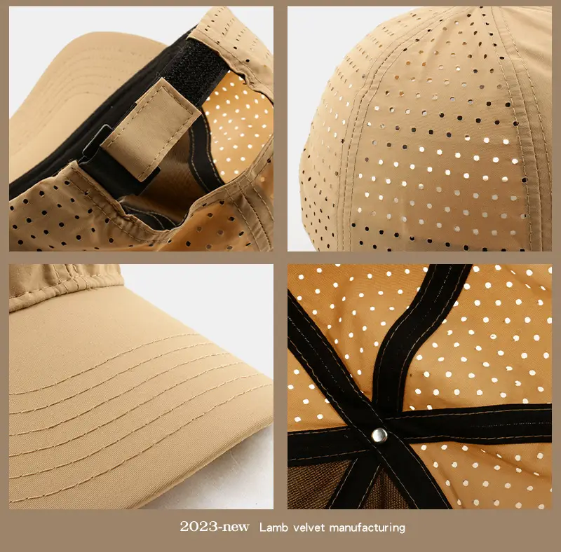 Women's Beige Peaked Cap with Mesh Back for Summer Sports β feature 15