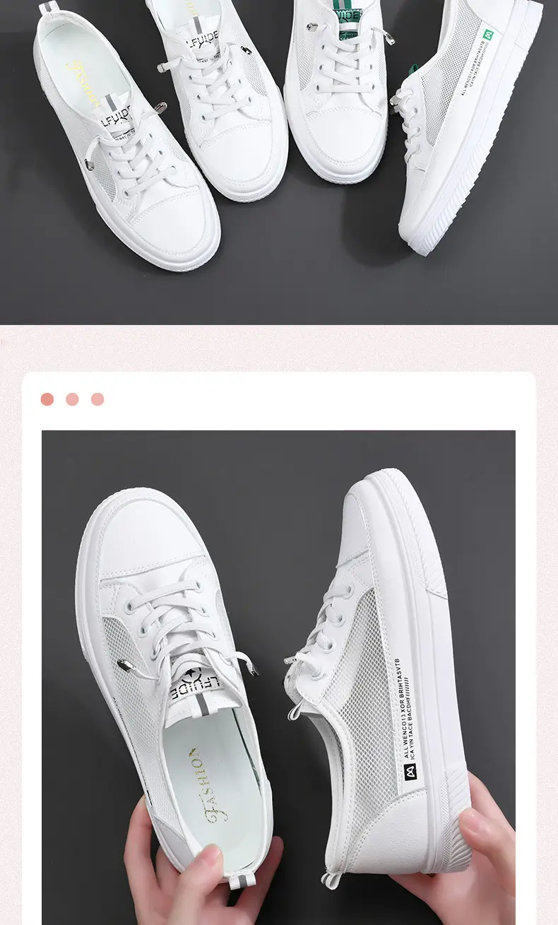 White Women's Hollow Out Board Shoes 2023 β feature 11