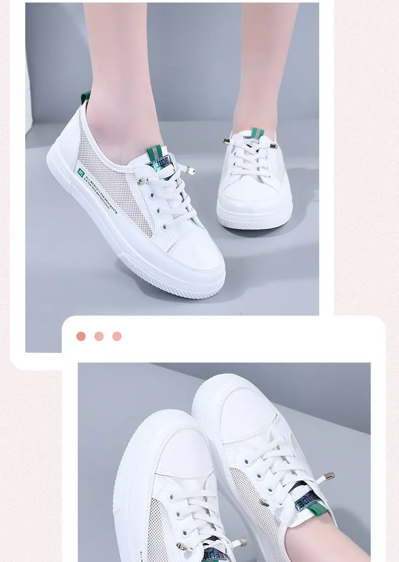 White Women's Hollow Out Board Shoes 2023 β feature 7