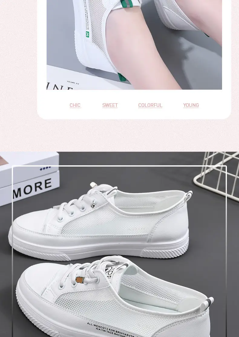 White Women's Hollow Out Board Shoes 2023 β feature 8