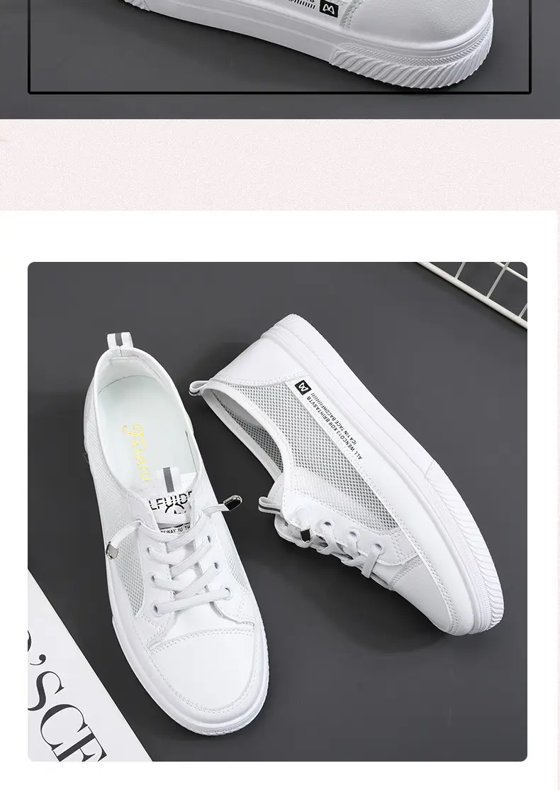 White Women's Hollow Out Board Shoes 2023 β feature 9