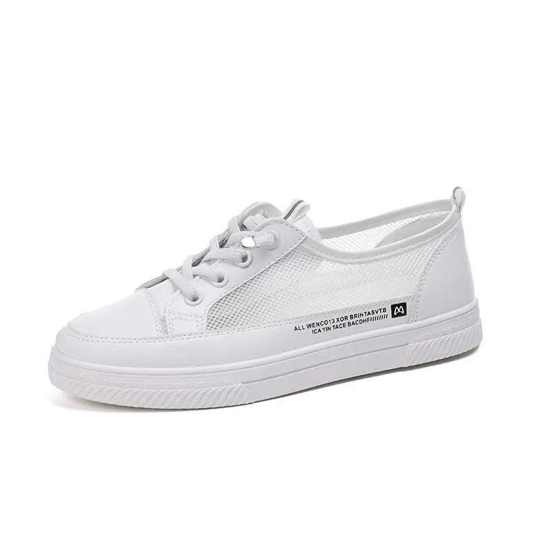 White Women's Hollow Out Board Shoes 2023 - Image 2
