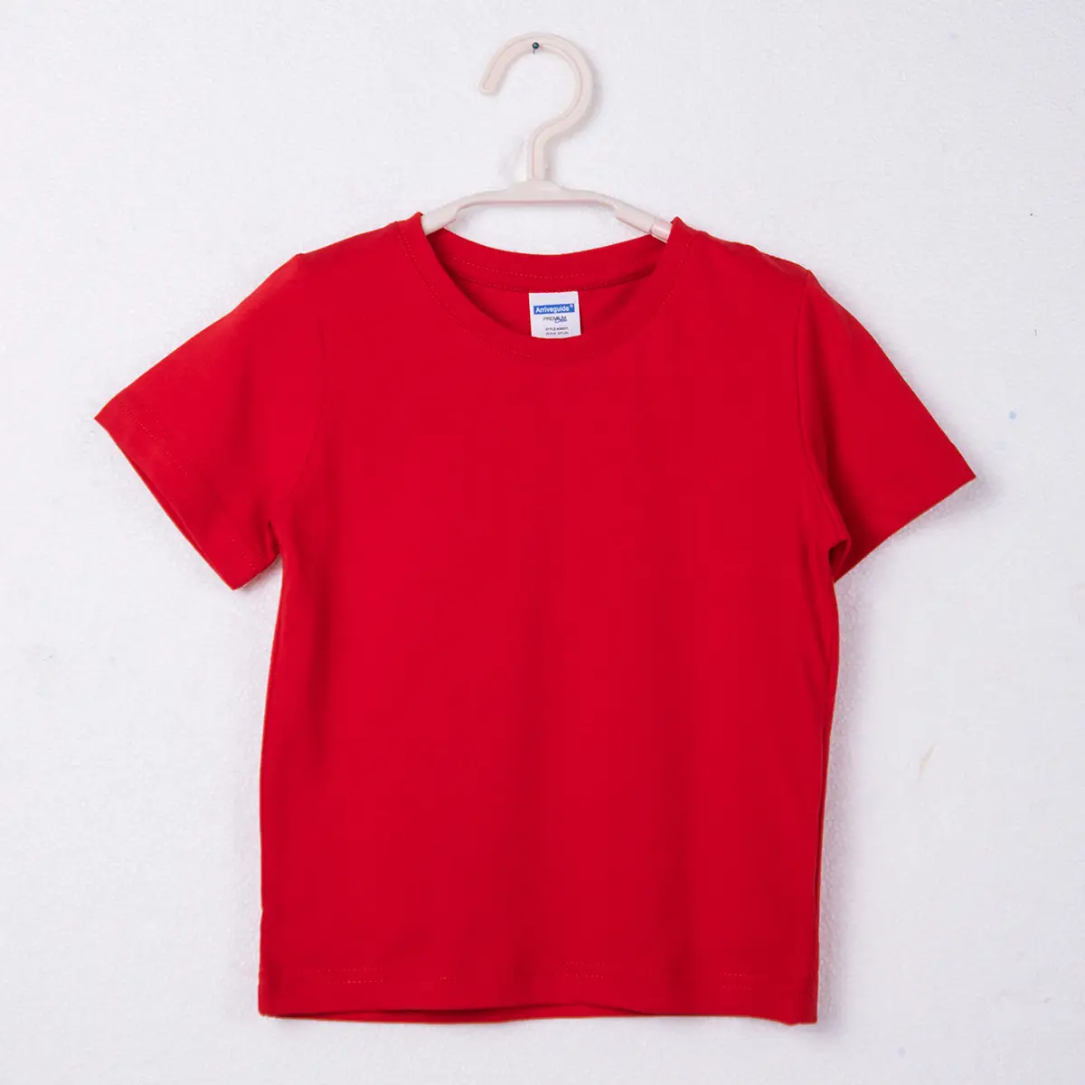 Men's White Cotton T-Shirt Short Sleeve 40"