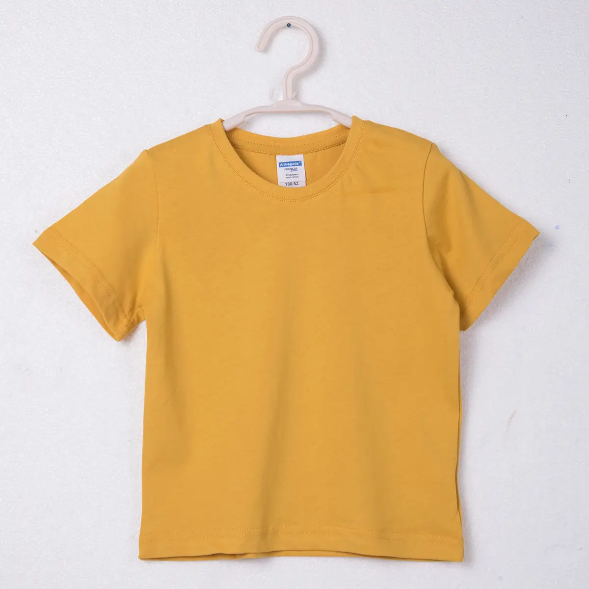 Men's White Cotton T-Shirt Short Sleeve 40"