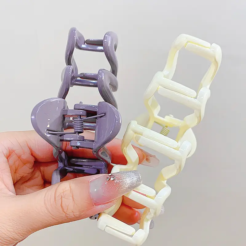 Candy Color Simple Wave Hair Clips for Girls Women