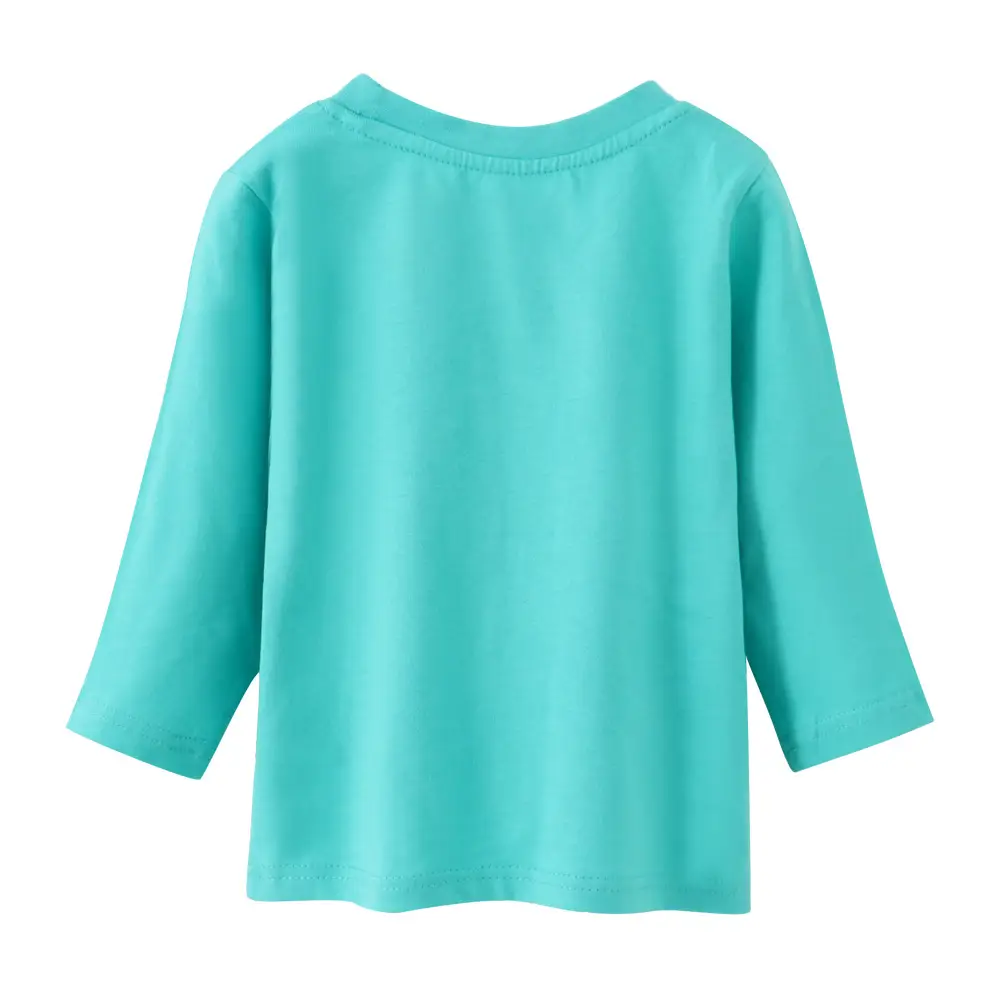 Boys Cotton Long Sleeve T-shirt Cartoon Print Turquoise - Image 5