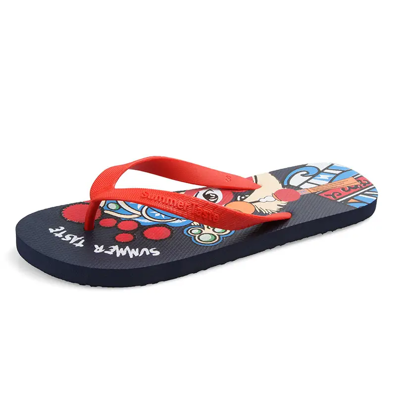 Men's Red Cartoon Flip-Flops Summer Outdoor