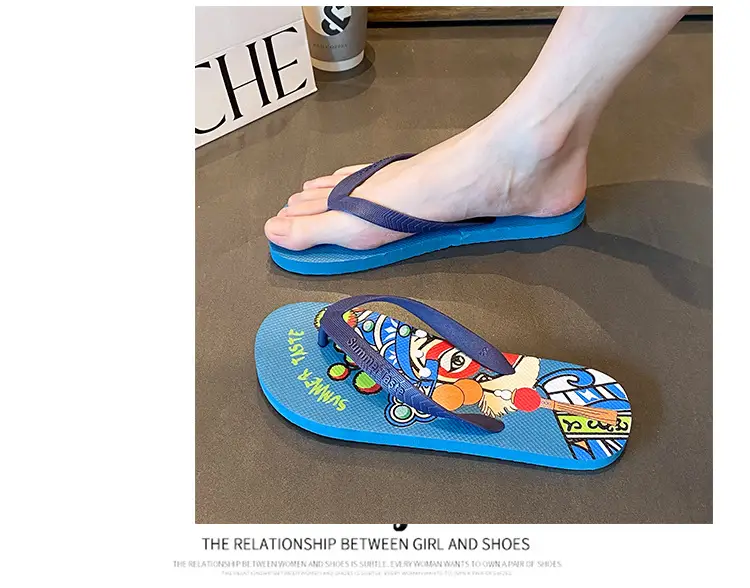 Men's Red Cartoon Flip-Flops Summer Outdoor — feature 16