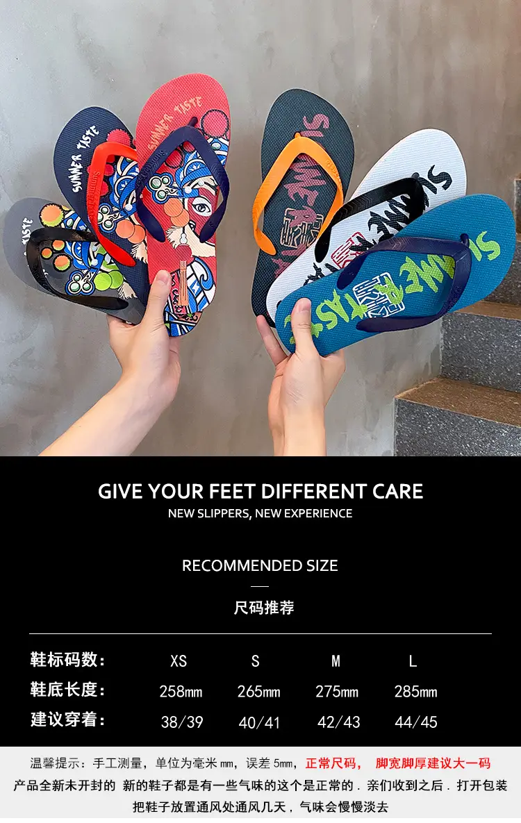 Men's Red Cartoon Flip-Flops Summer Outdoor — feature 2