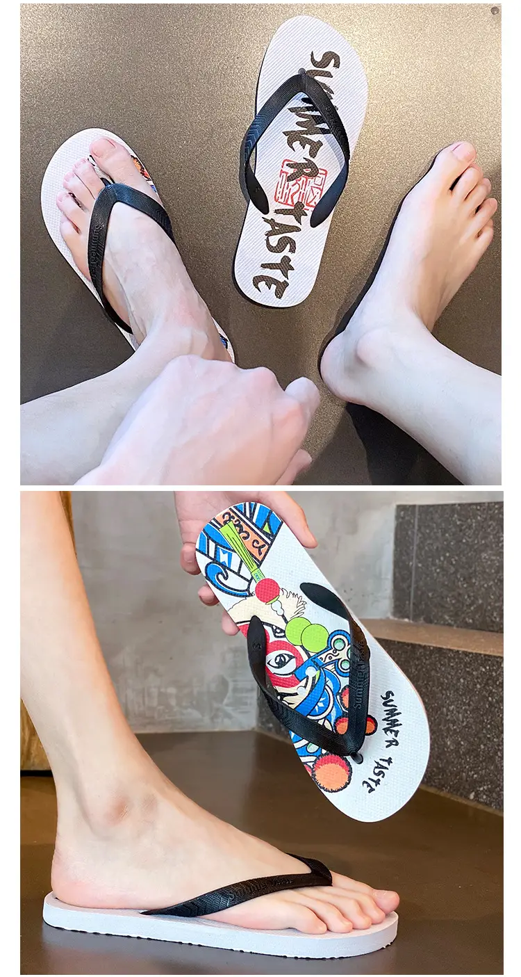 Men's Red Cartoon Flip-Flops Summer Outdoor — feature 20