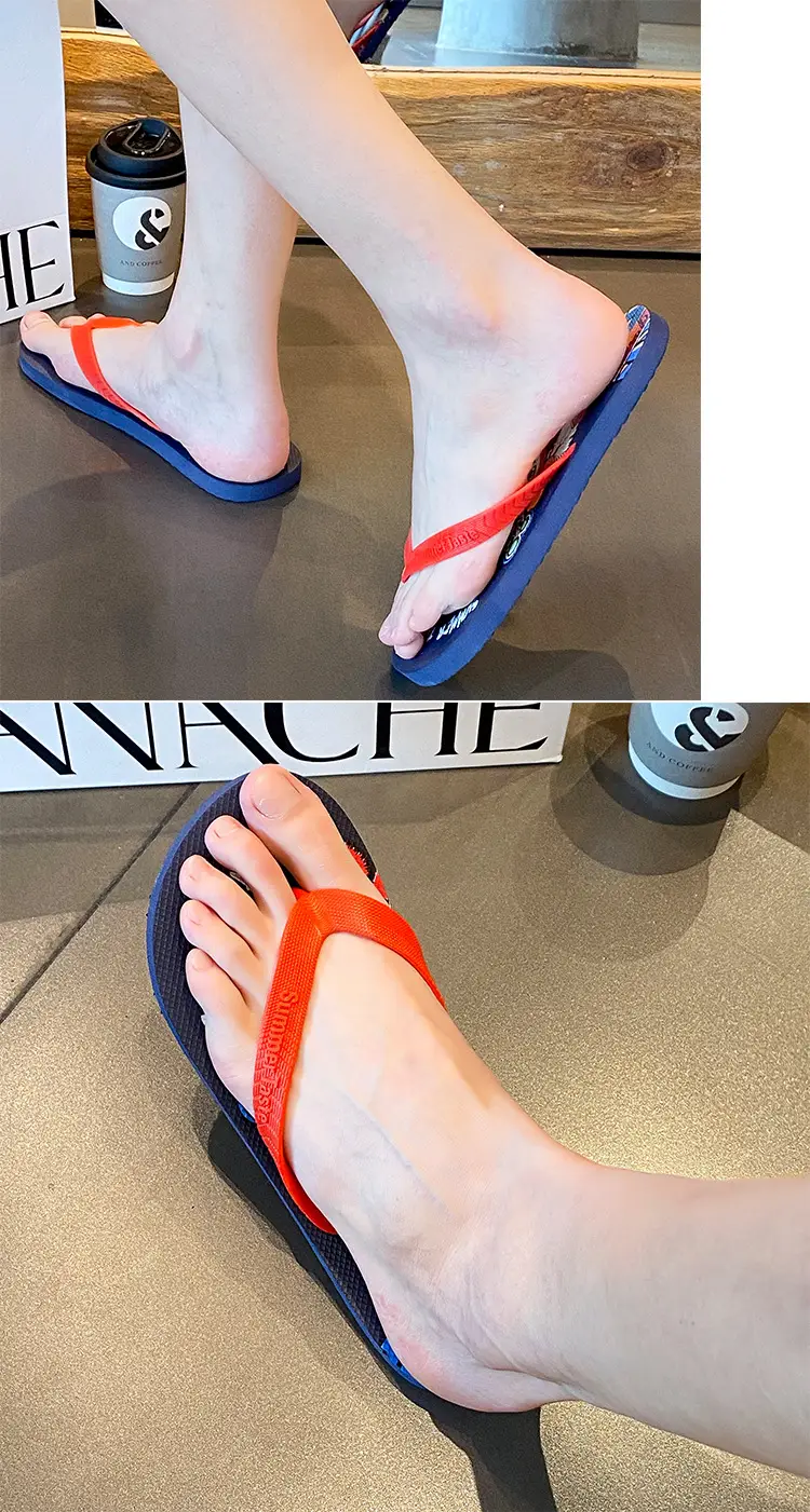 Men's Red Cartoon Flip-Flops Summer Outdoor — feature 24