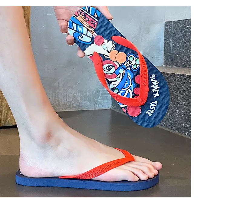 Men's Red Cartoon Flip-Flops Summer Outdoor — feature 25