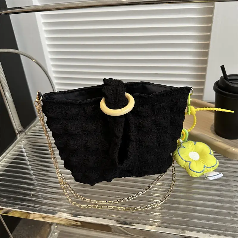 White Pleated Shoulder Crossbody Bag for Women - Image 16