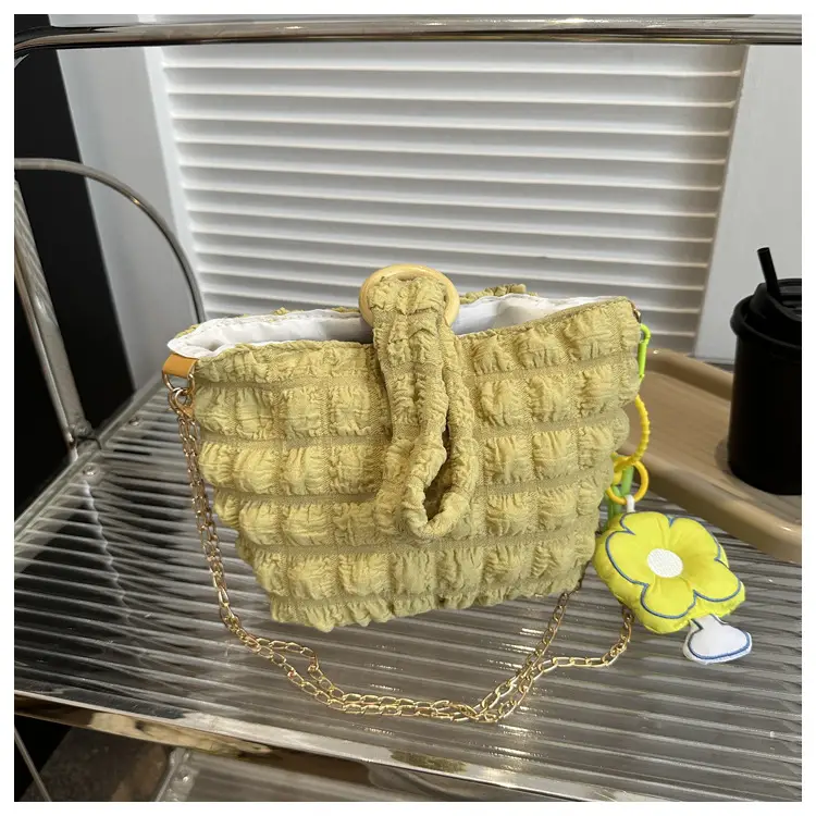 White Pleated Shoulder Crossbody Bag for Women — feature 24