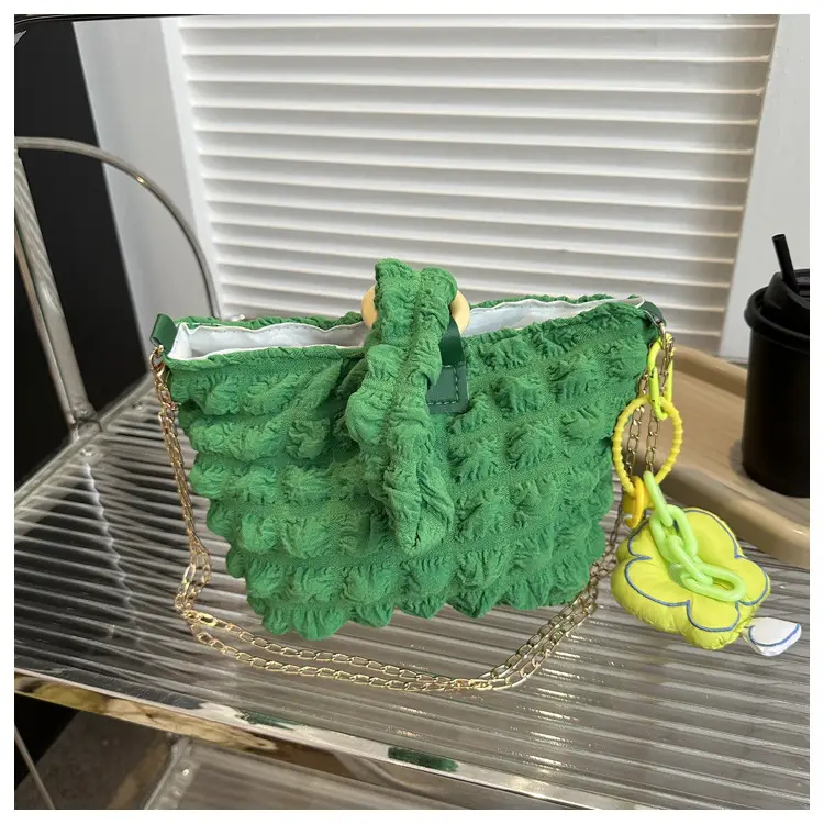 White Pleated Shoulder Crossbody Bag for Women — feature 25
