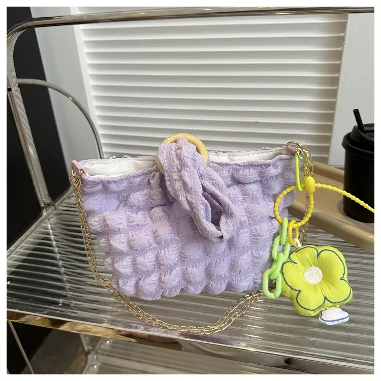 White Pleated Shoulder Crossbody Bag for Women — feature 26
