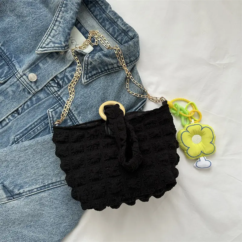 White Pleated Shoulder Crossbody Bag for Women - Image 7