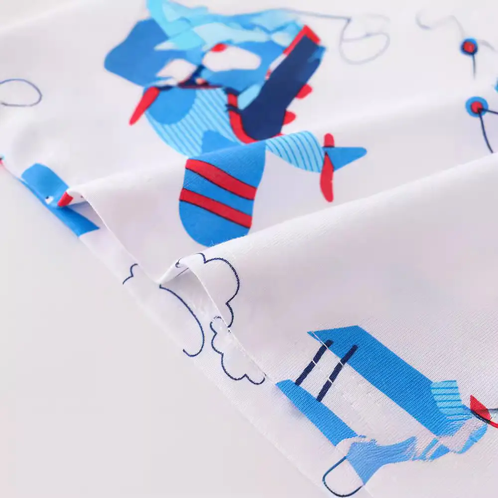 2023 Boys Cotton Long Sleeve Printed T-Shirt White Blue Red - Image 4