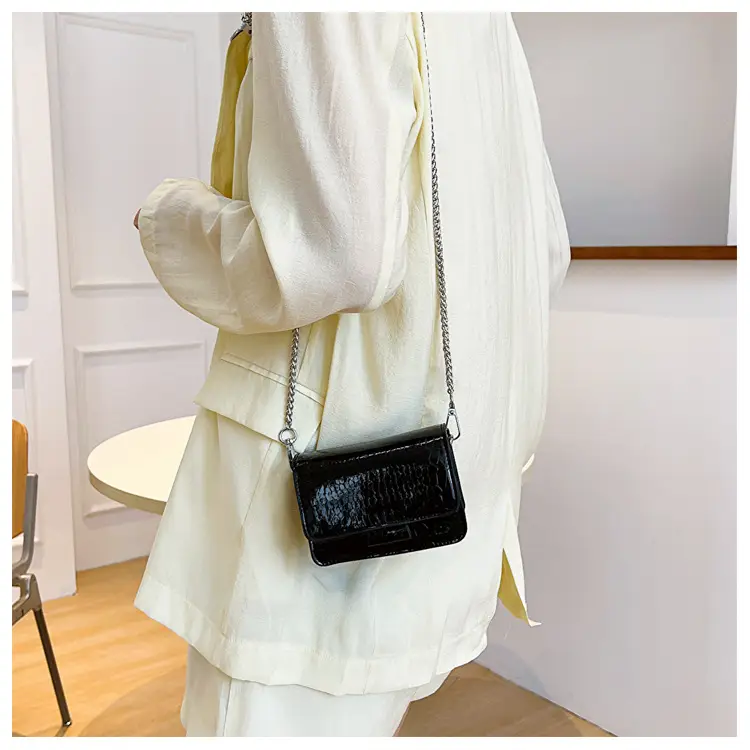 Golden Croc Leather Shoulder Crossbody Bag for Women — feature 20