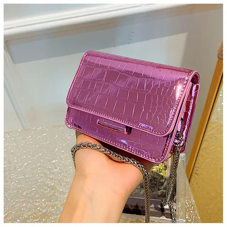 Golden Croc Leather Shoulder Crossbody Bag for Women — feature 21