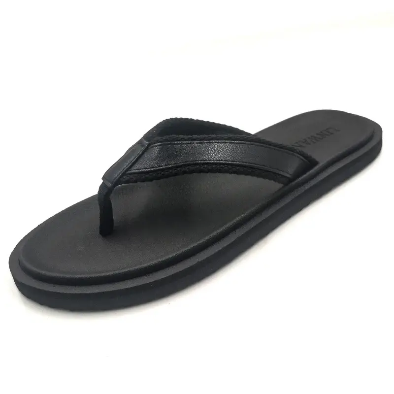 Men's Orange Strap Flip Flops Non-Slip Casual